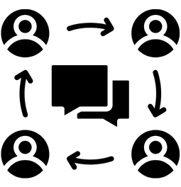 Team communication workflow icon